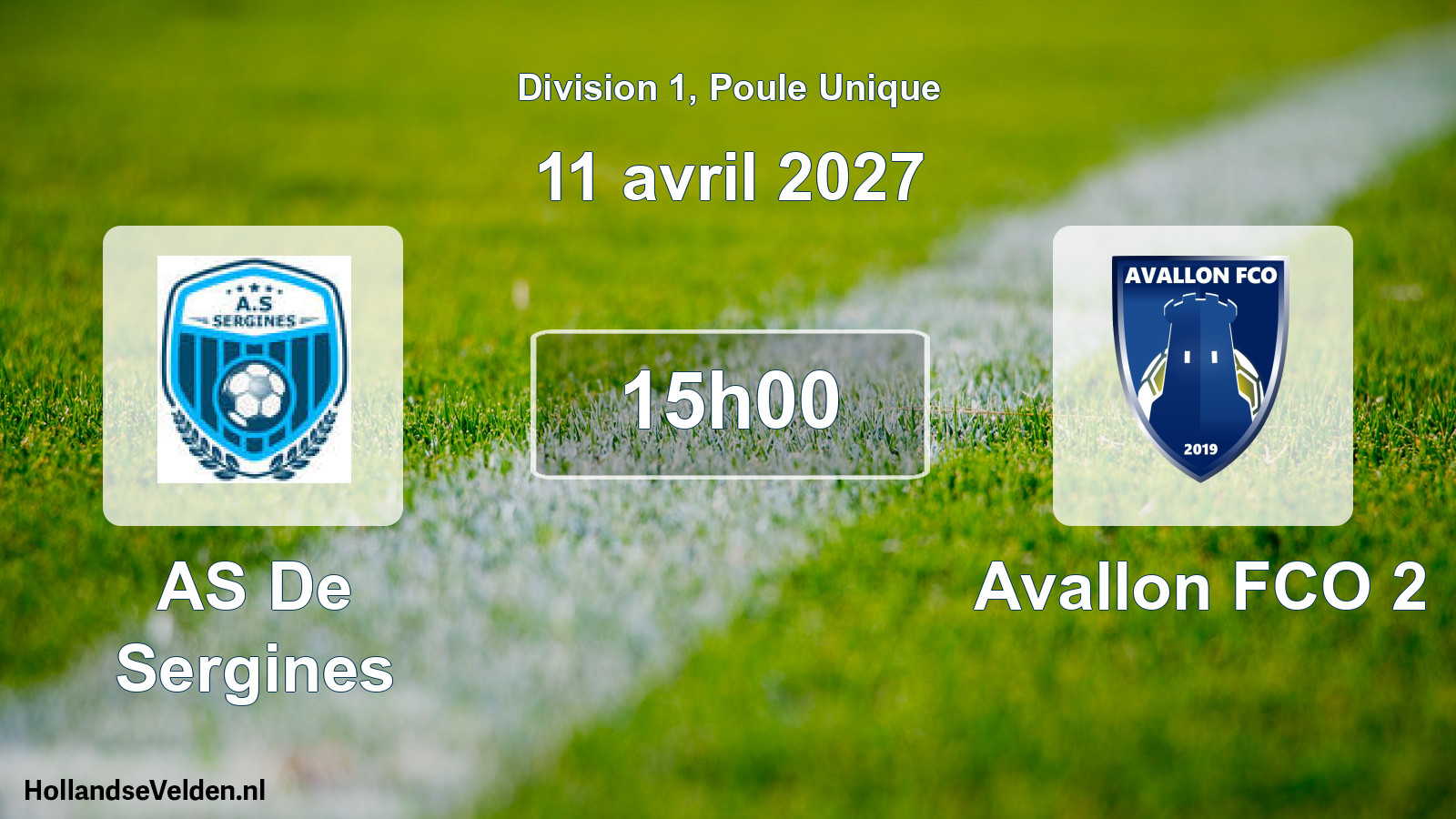 Scheduled Match: AS De Sergines - Avallon FCO 2 (11 April 2027)