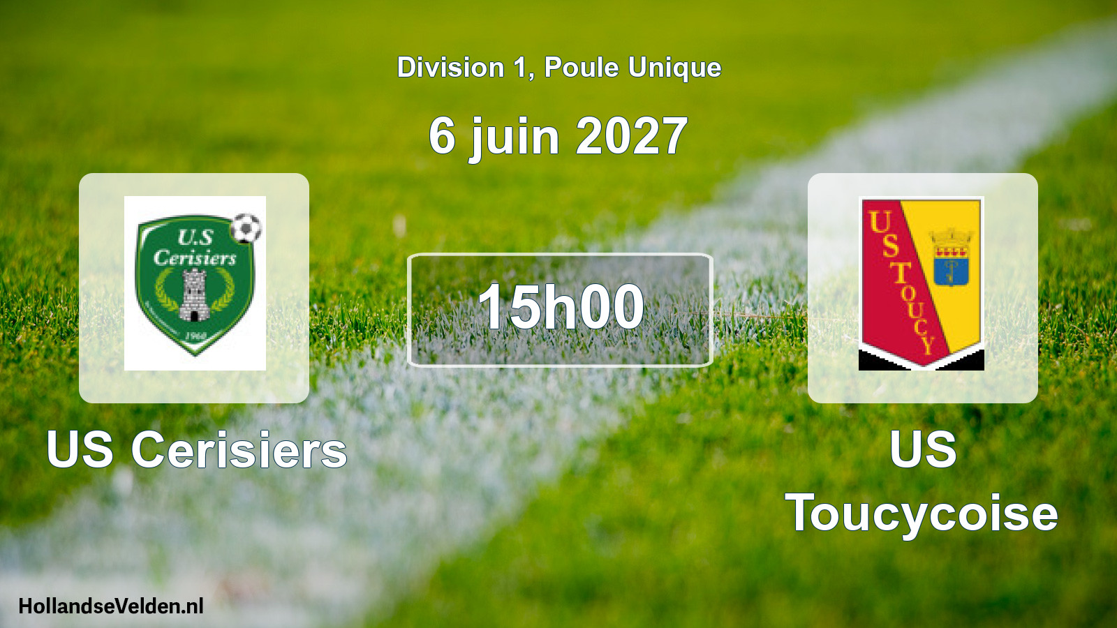 Match programmé: US Cerisiers - US Toucycoise (6 juin 2027)