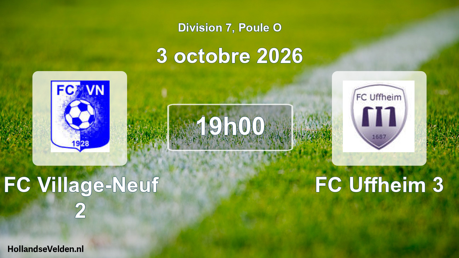 Scheduled Match: FC Village-Neuf 2 - FC Uffheim 3 (3 October 2026)