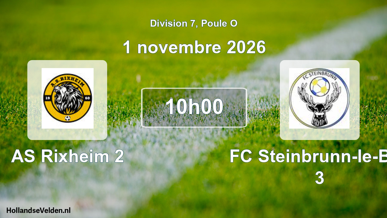 Geplande wedstrijd: AS Rixheim 2 - FC Steinbrunn-le-Bas 3 (1 november 2026)