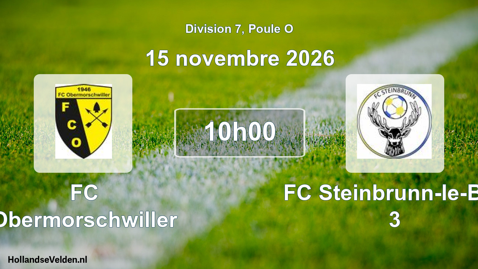 Scheduled Match: FC Obermorschwiller - FC Steinbrunn-le-Bas 3 (15 November 2026)