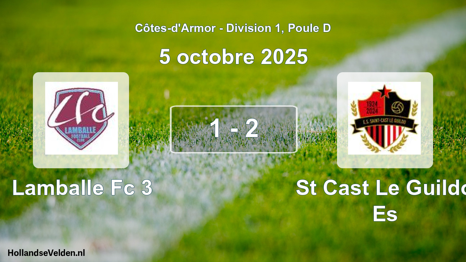 Gespeelde wedstrijd: Lamballe Fc 3 - St Cast Le Guildo Es 1 - 2 (5 oktober 2025)