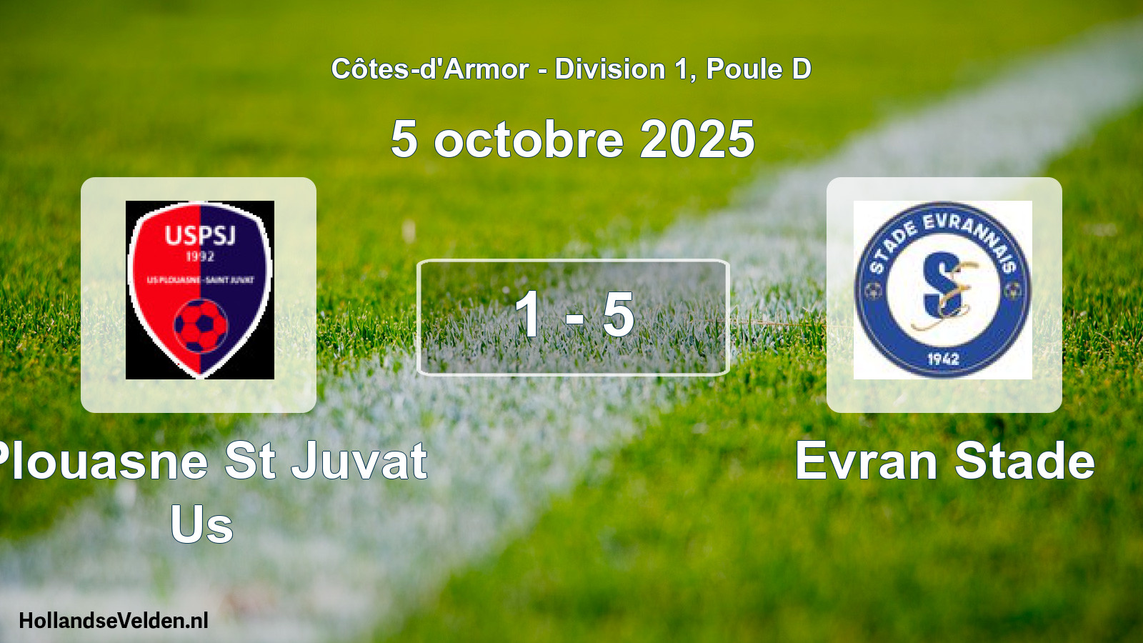 Gespeelde wedstrijd: Plouasne St Juvat Us - Evran Stade 1 - 5 (5 oktober 2025)