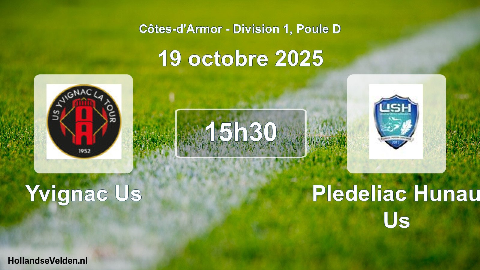 Scheduled Match: Yvignac Us - Pledeliac Hunau Us (19 October 2025)