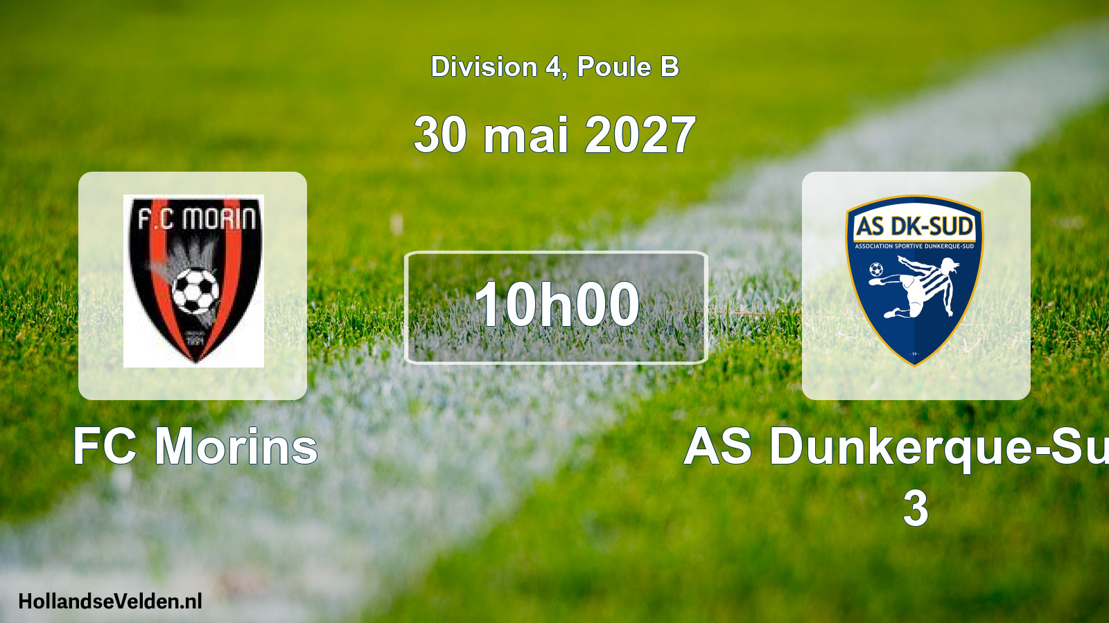 Match programmé: FC Morins - AS Dunkerque-Sud 3 (30 mai 2027)