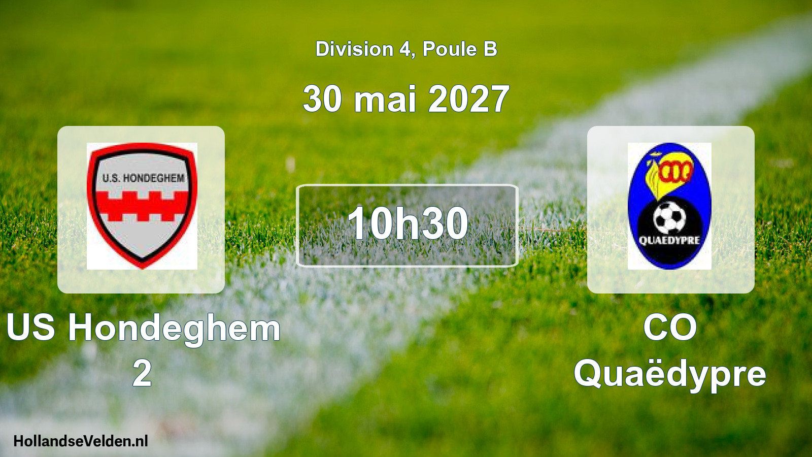 Scheduled Match: US Hondeghem 2 - CO Quaëdypre (30 May 2027)