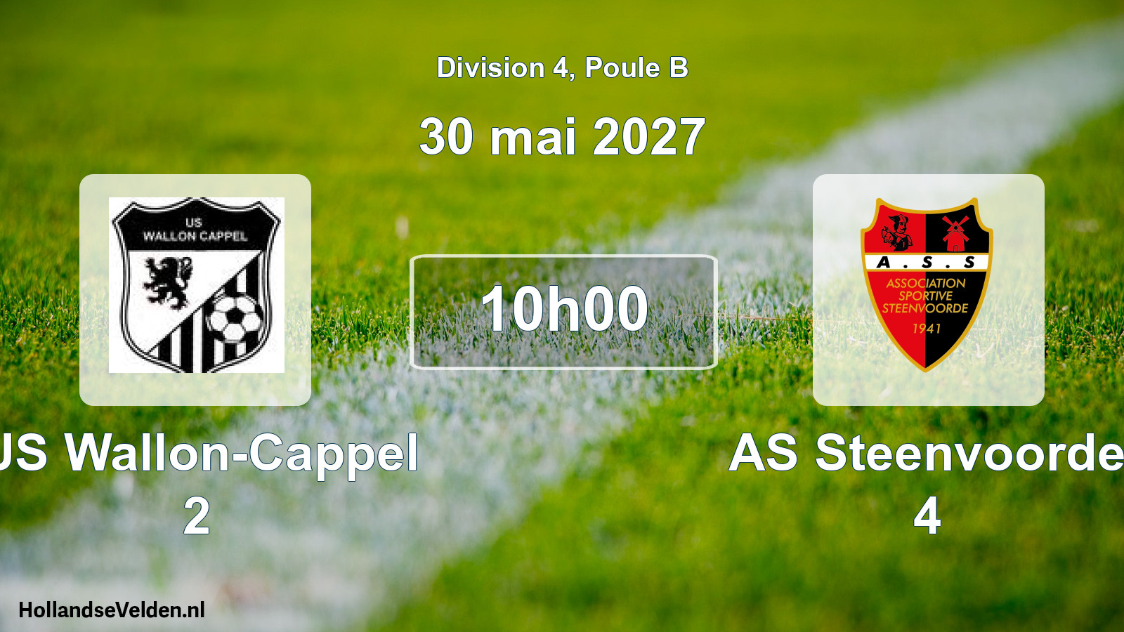 Geplande wedstrijd: US Wallon-Cappel 2 - AS Steenvoorde 4 (30 mei 2027)