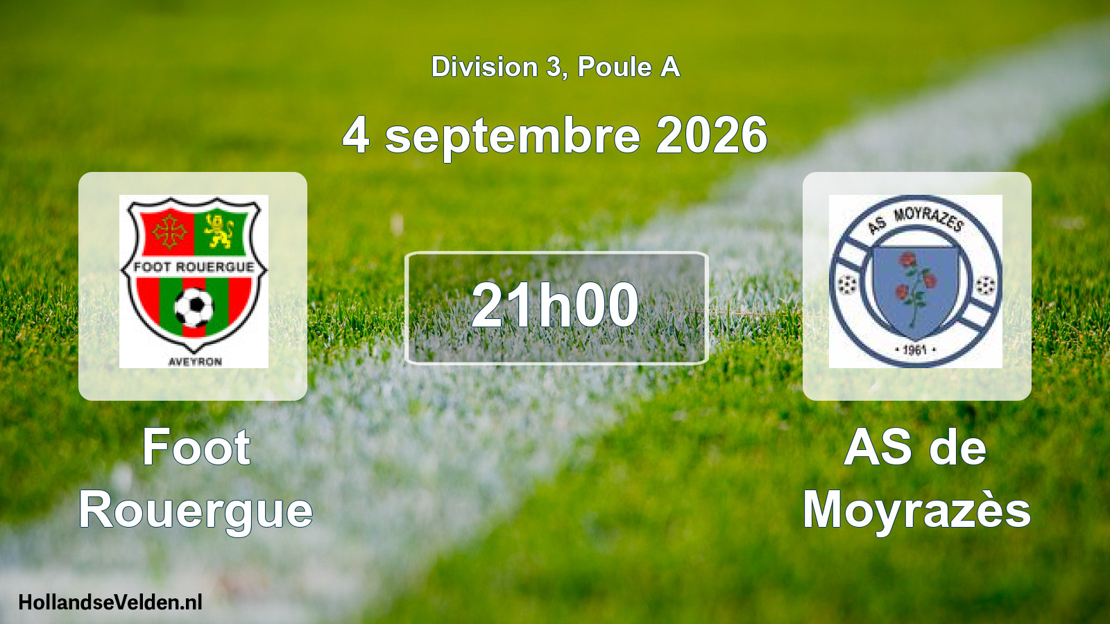 Geplande wedstrijd: Foot Rouergue - AS de Moyrazès (4 september 2026)
