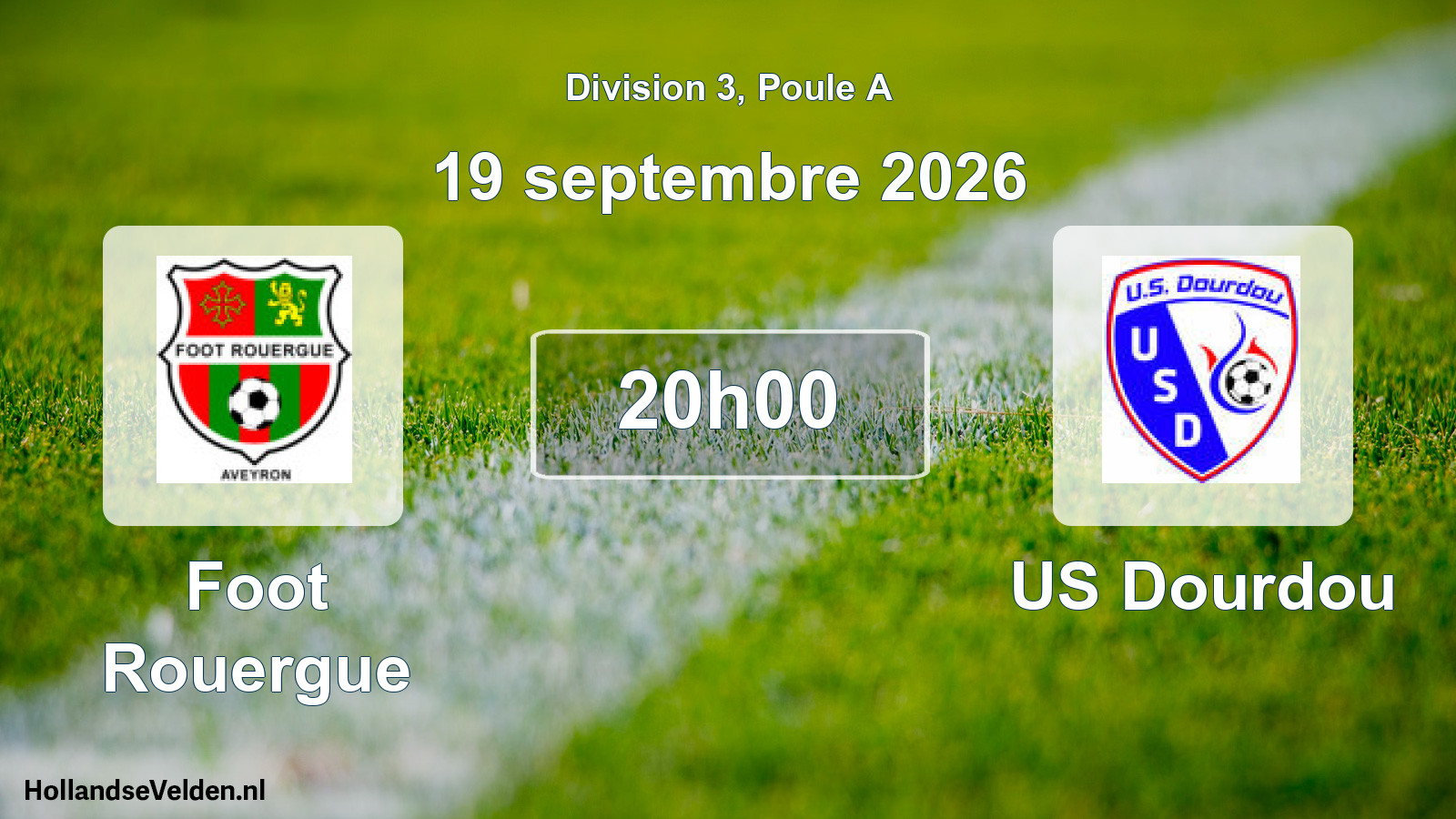 Match programmé: Foot Rouergue - US Dourdou (19 septembre 2026)