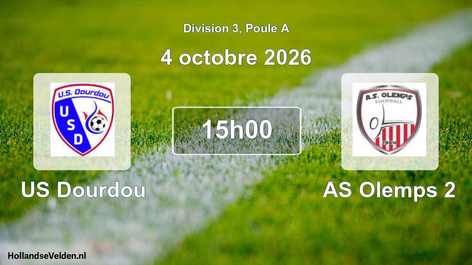 Match programmé: US Dourdou - AS Olemps 2 (4 octobre 2026)