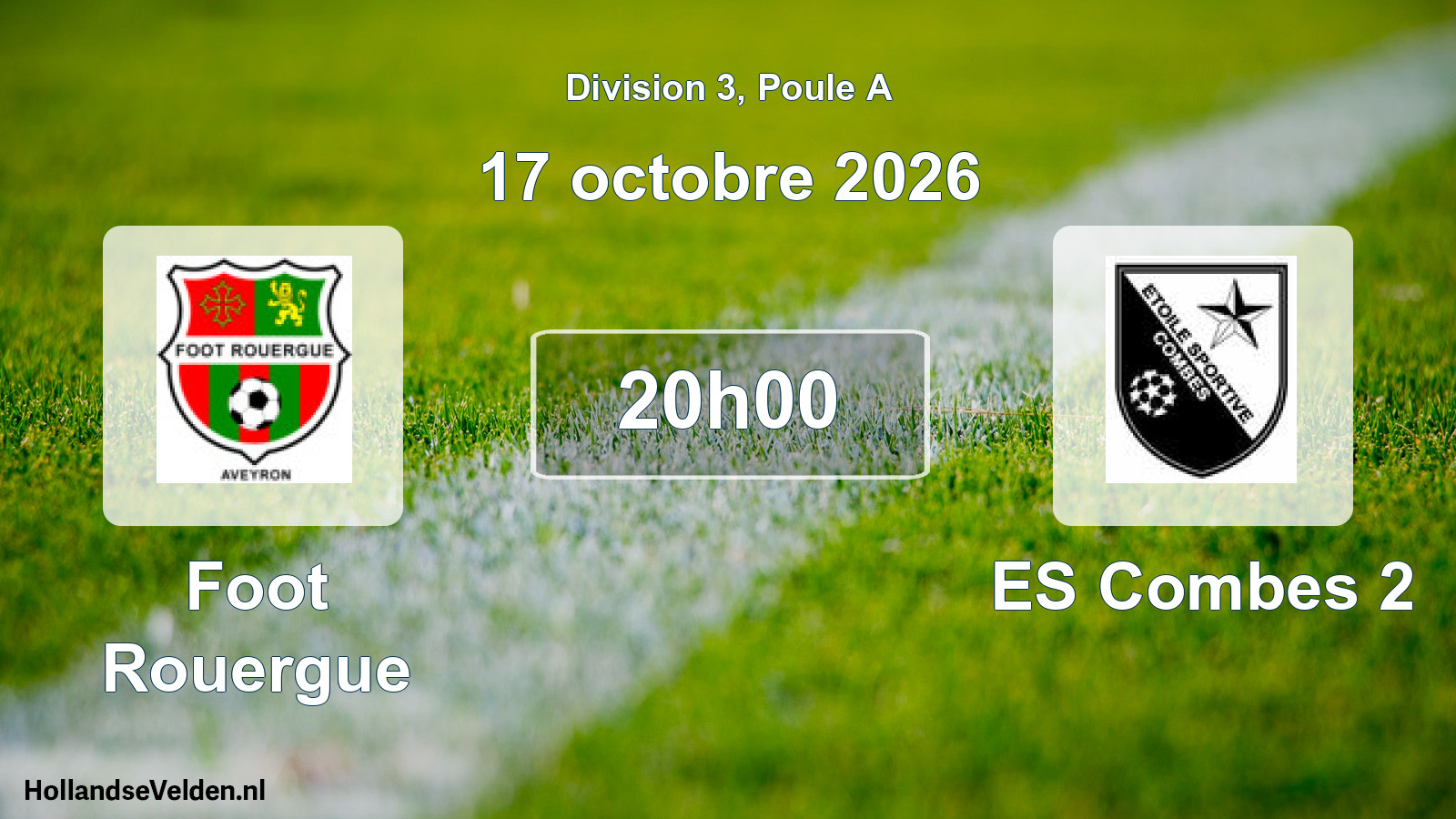 Match programmé: Foot Rouergue - ES Combes 2 (17 octobre 2026)