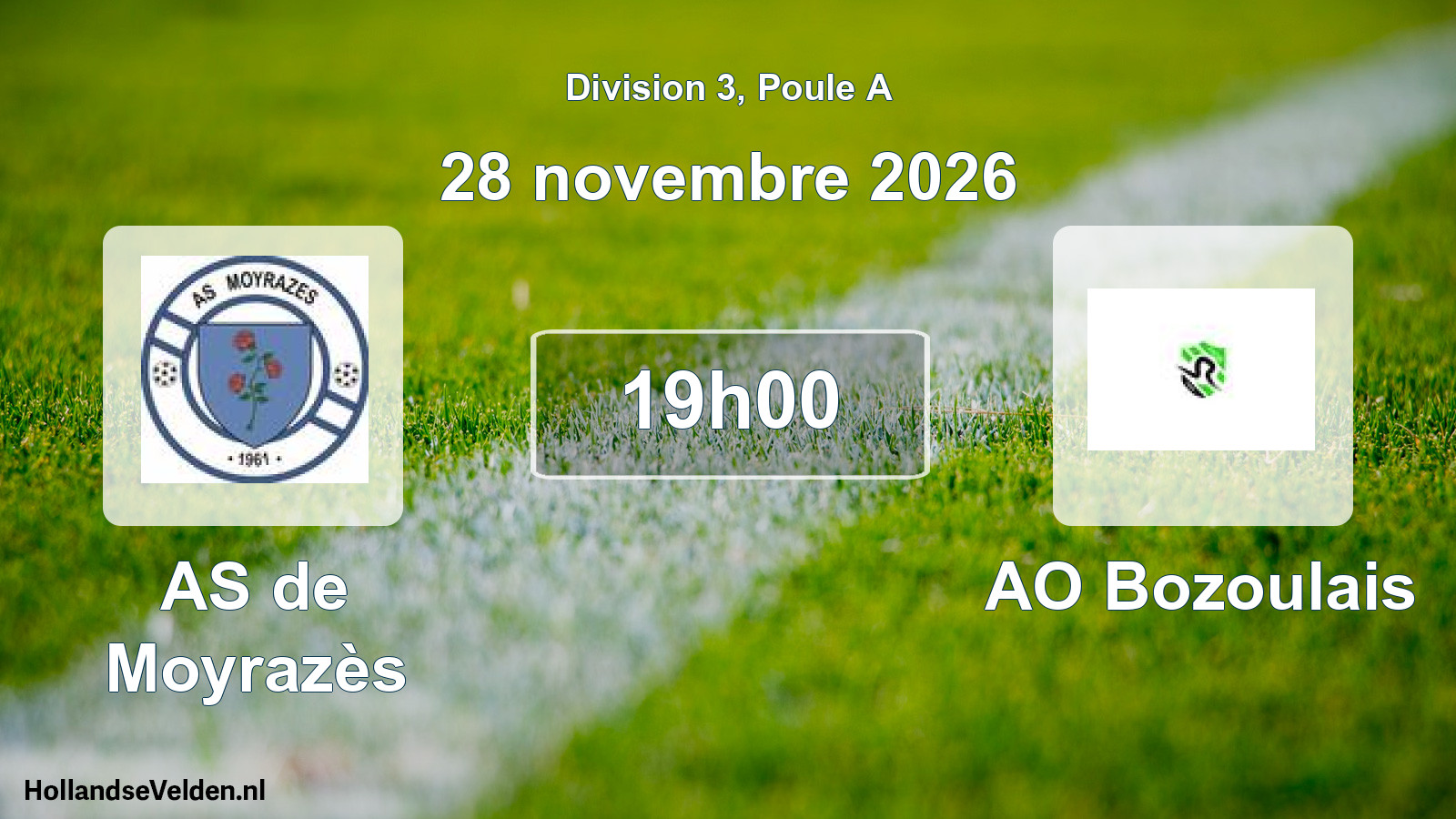 Match programmé: AS de Moyrazès - AO Bozoulais (28 novembre 2026)