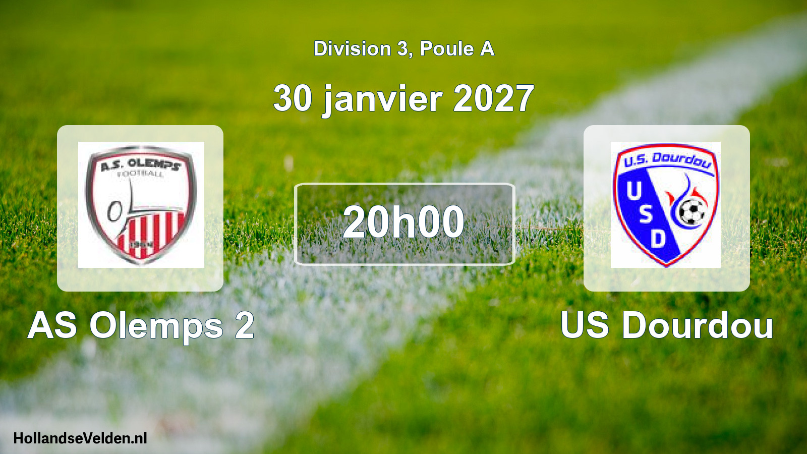 Match programmé: AS Olemps 2 - US Dourdou (30 janvier 2027)