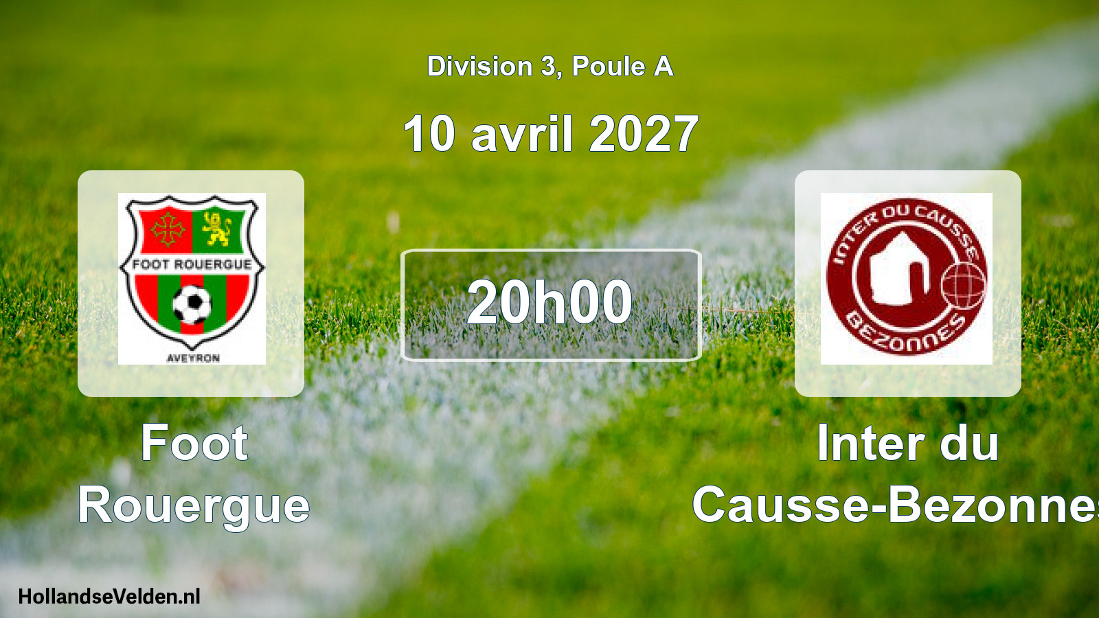 Match programmé: Foot Rouergue - Inter du Causse-Bezonnes (10 avril 2027)