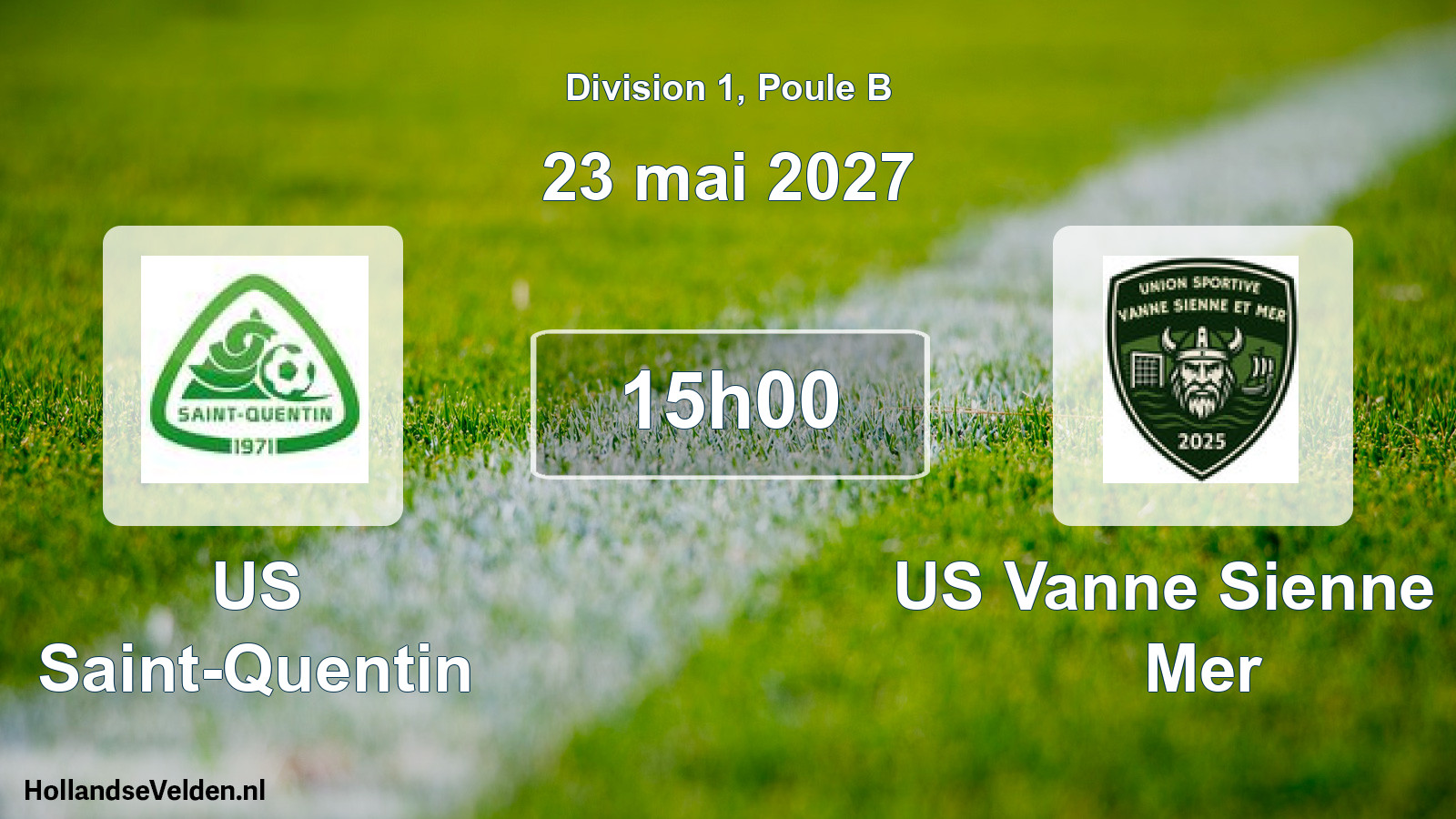 Match programmé: US Saint-Quentin - US Vanne Sienne et Mer (23 mai 2027)