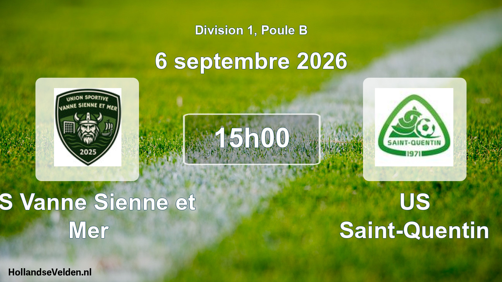 Scheduled Match: US Vanne Sienne et Mer - US Saint-Quentin (6 September 2026)