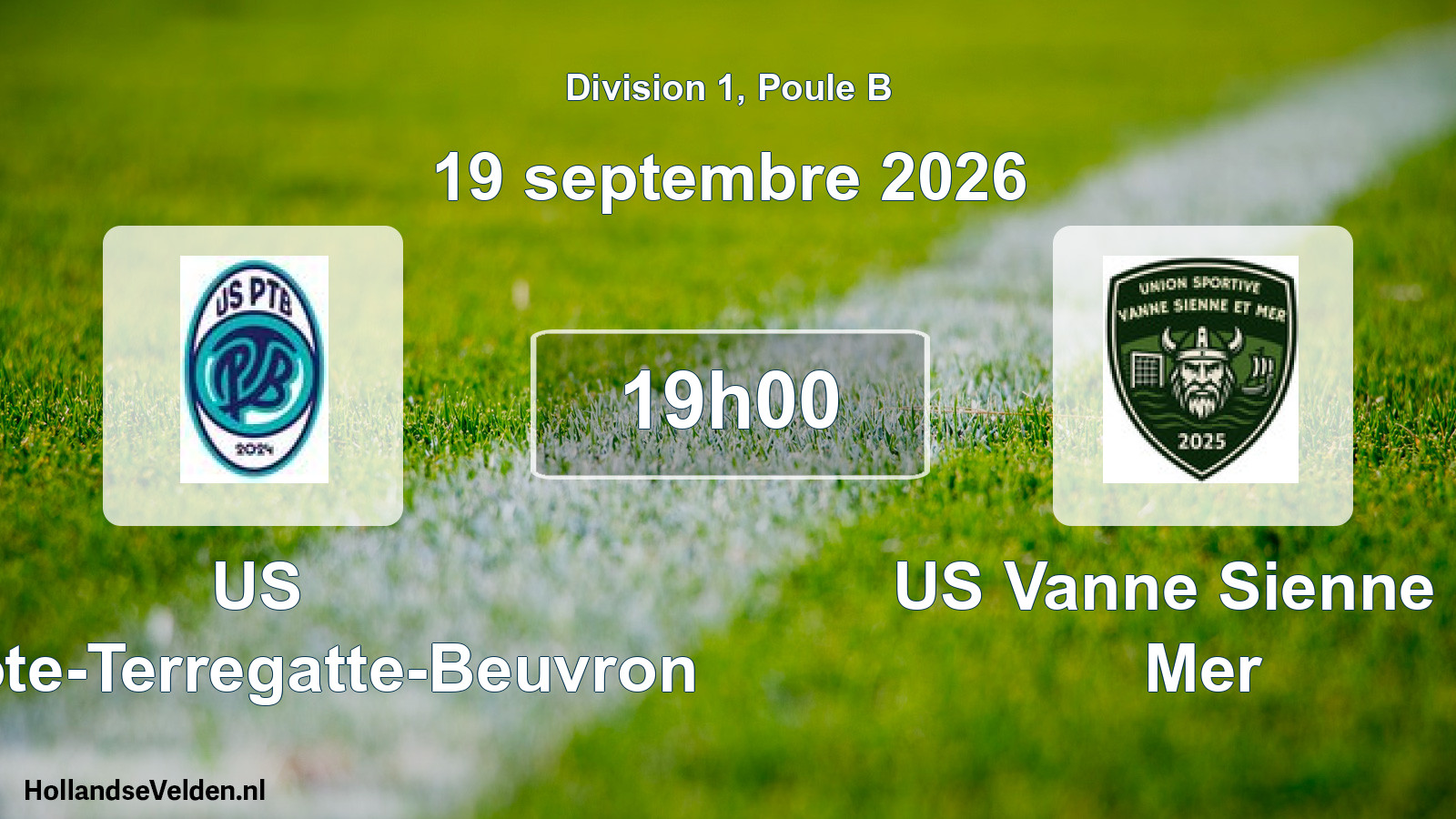 Match programmé: US Patriote-Terregatte-Beuvron - US Vanne Sienne et Mer (19 septembre 2026)