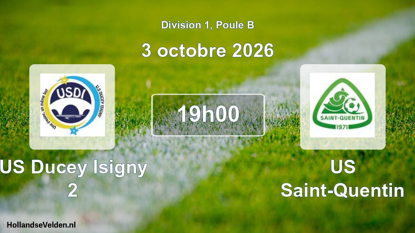 Match programmé: US Ducey Isigny 2 - US Saint-Quentin (3 octobre 2026)