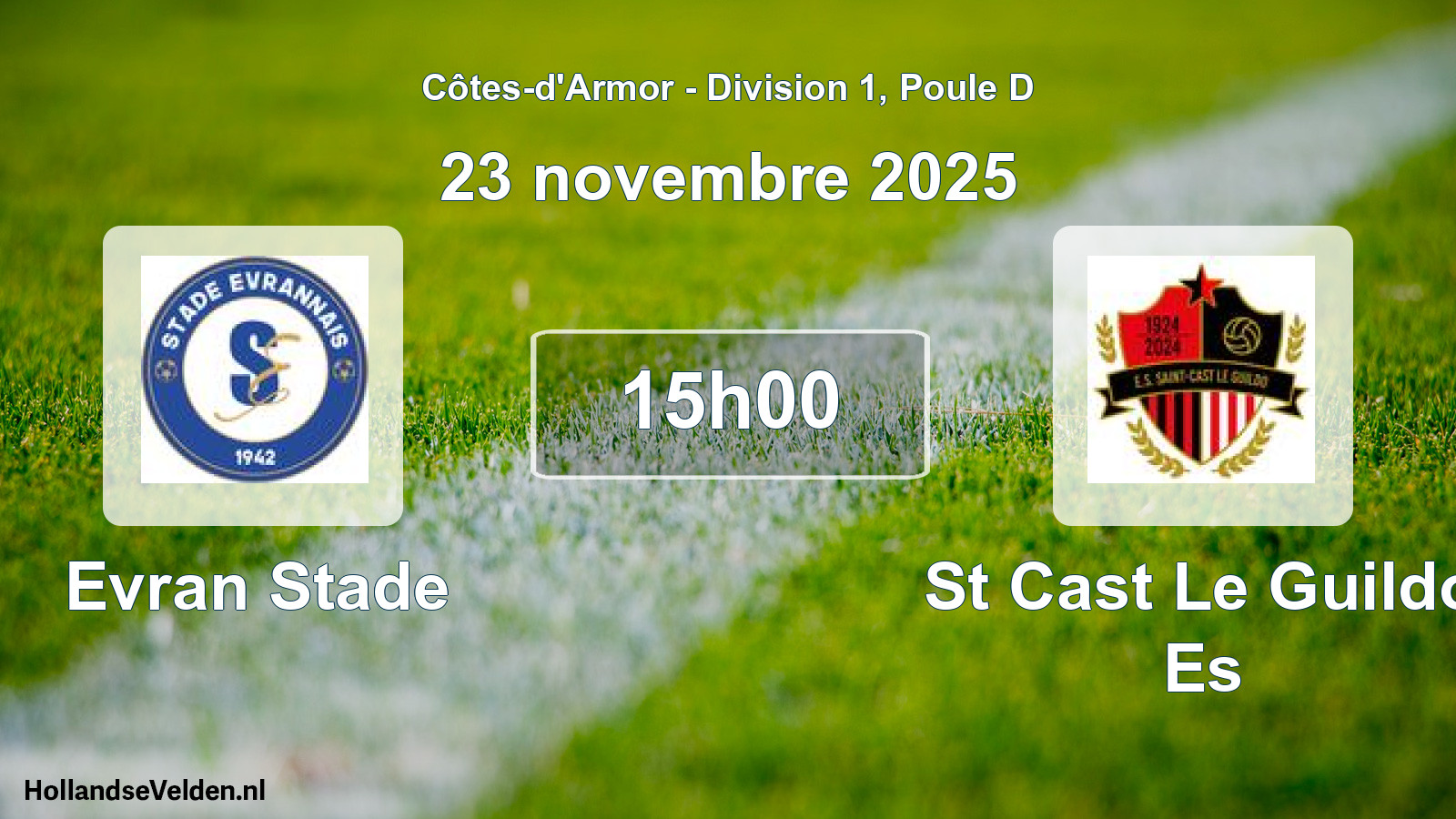 Geplande wedstrijd: Evran Stade - St Cast Le Guildo Es (23 november 2025)
