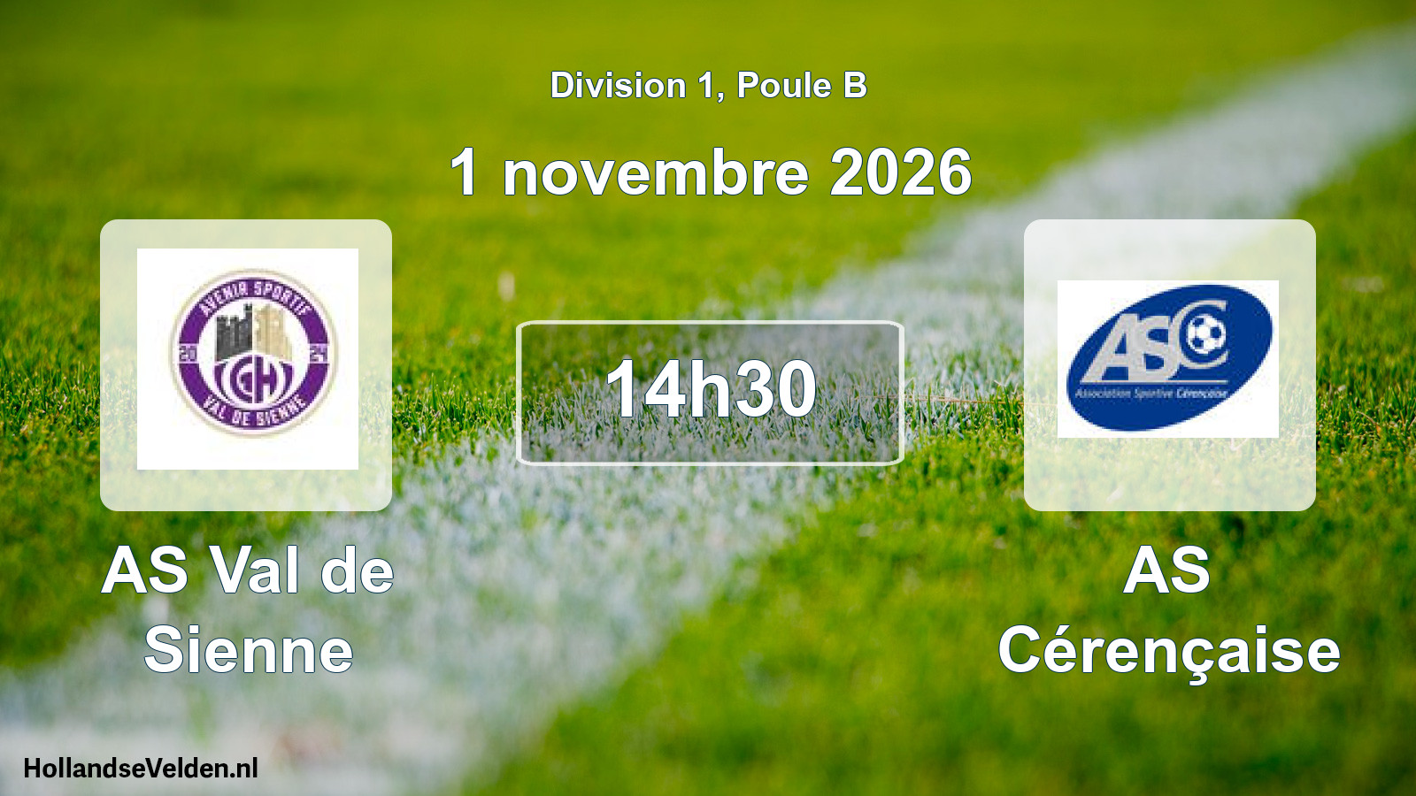 Match programmé: AS Val de Sienne - AS Cérençaise (1 novembre 2026)