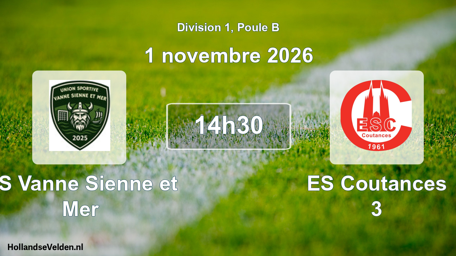 Match programmé: US Vanne Sienne et Mer - ES Coutances 3 (1 novembre 2026)