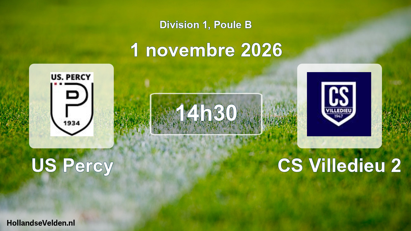 Match programmé: US Percy - CS Villedieu 2 (1 novembre 2026)