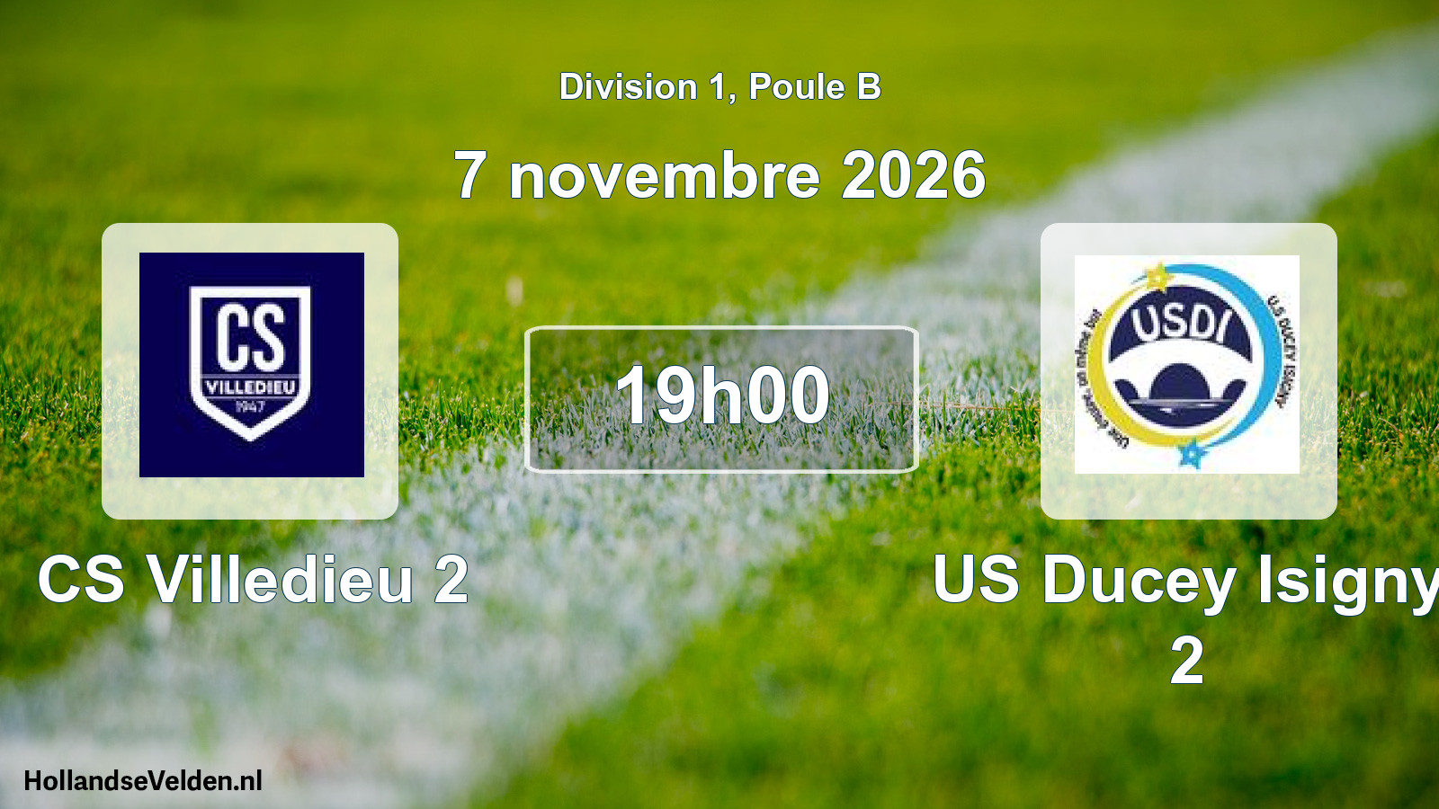 Match programmé: CS Villedieu 2 - US Ducey Isigny 2 (7 novembre 2026)