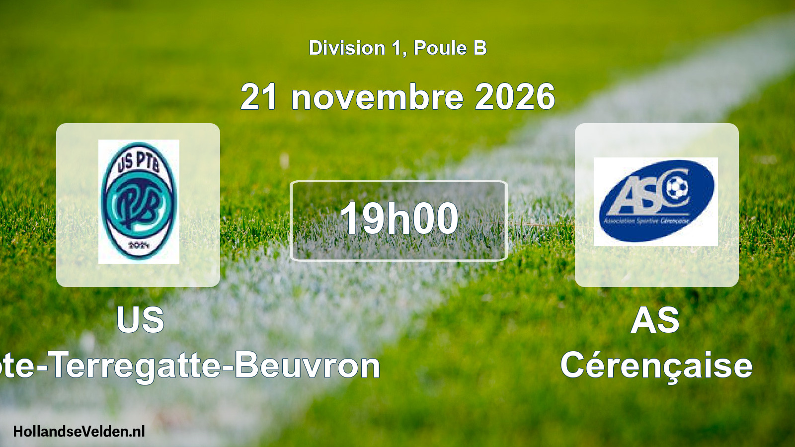 Match programmé: US Patriote-Terregatte-Beuvron - AS Cérençaise (21 novembre 2026)