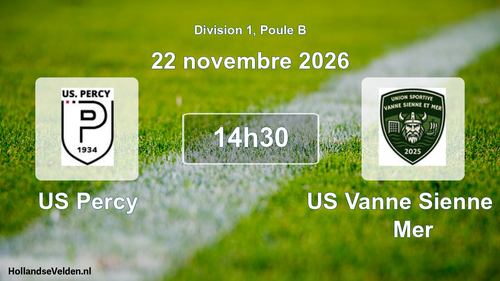 Match programmé: US Percy - US Vanne Sienne et Mer (22 novembre 2026)