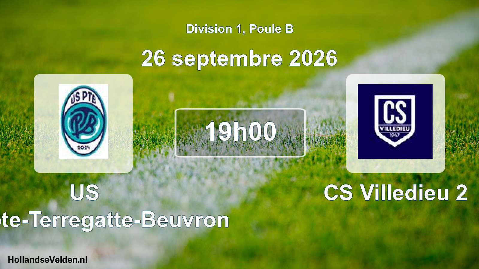 Match programmé: US Patriote-Terregatte-Beuvron - CS Villedieu 2 (26 septembre 2026)