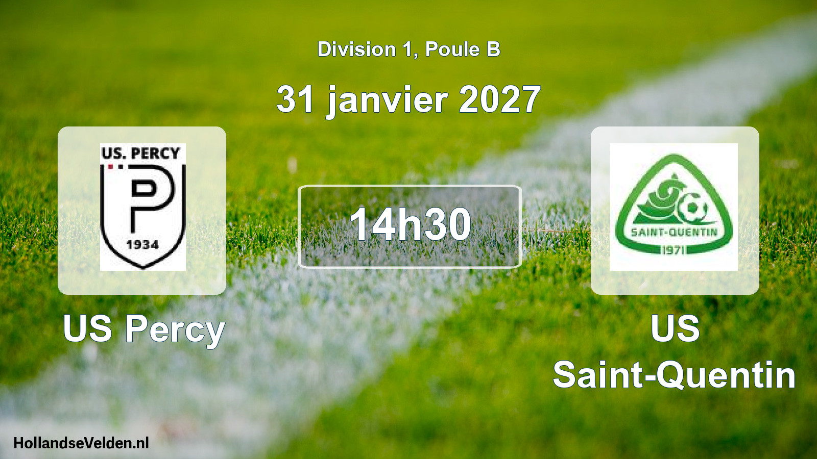 Match programmé: US Percy - US Saint-Quentin (31 janvier 2027)