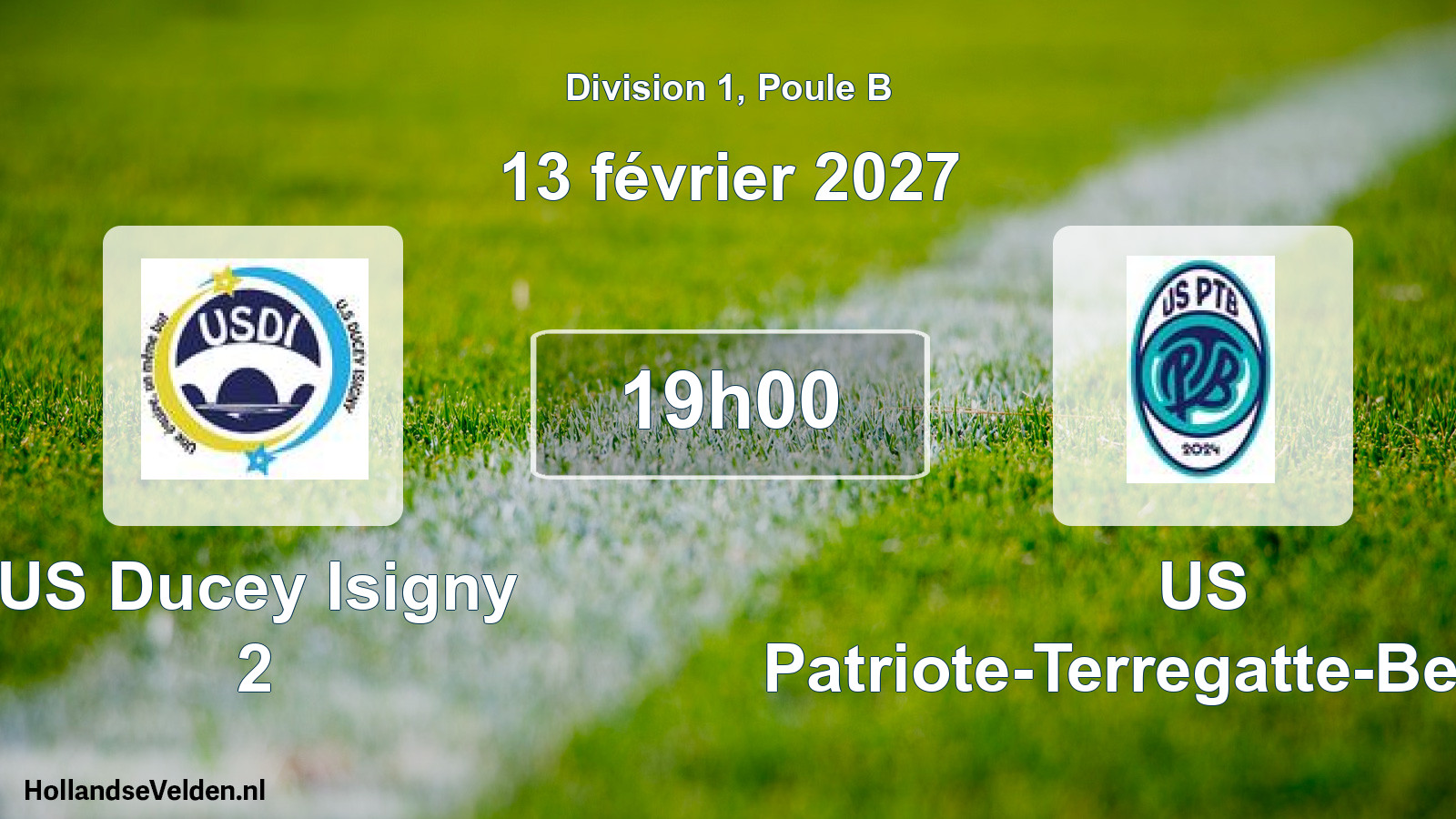 Match programmé: US Ducey Isigny 2 - US Patriote-Terregatte-Beuvron (13 février 2027)