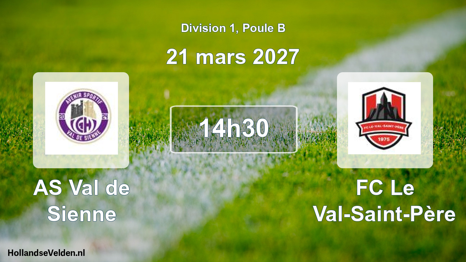 Match programmé: AS Val de Sienne - FC Le Val-Saint-Père (21 mars 2027)