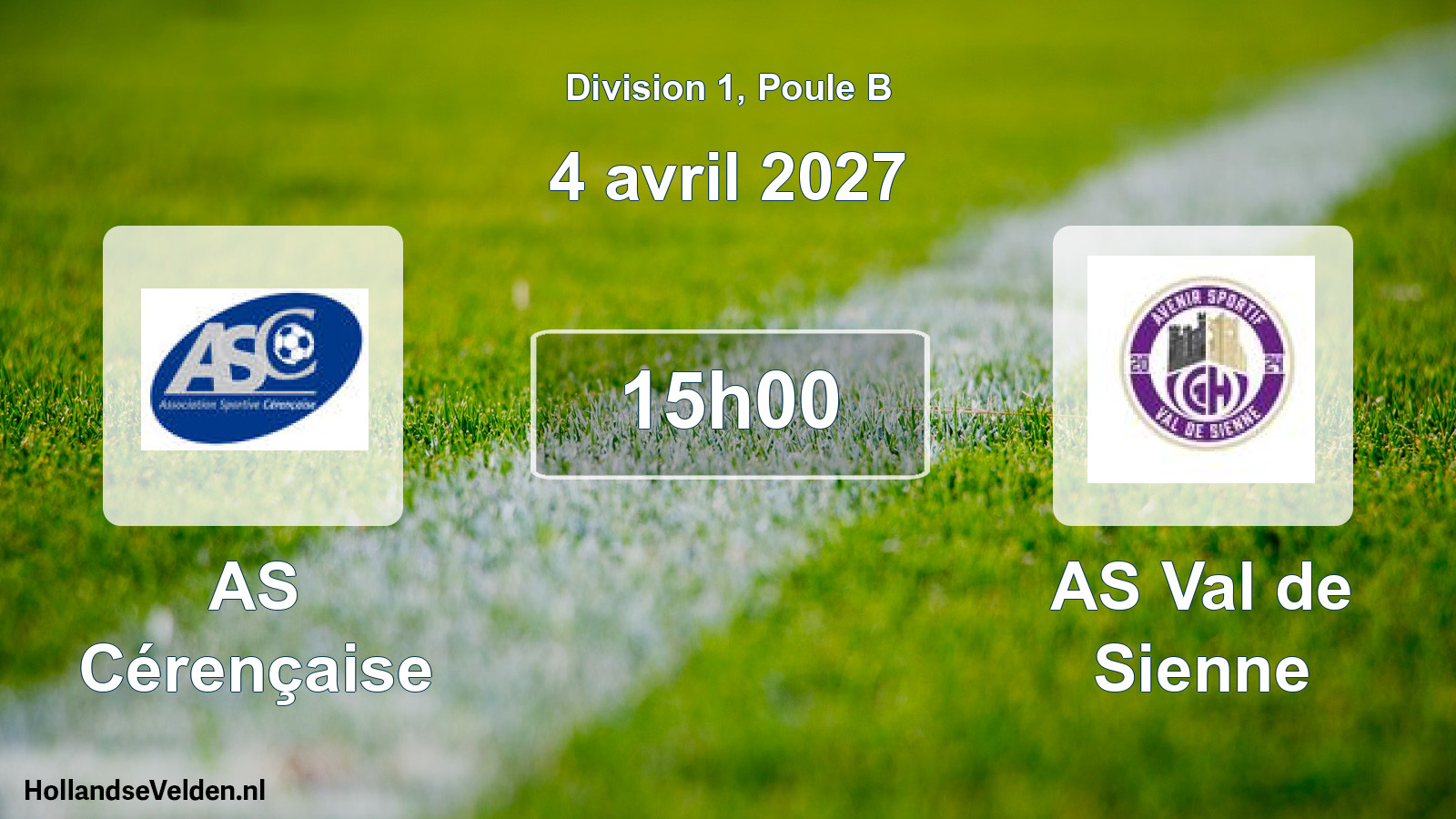 Match programmé: AS Cérençaise - AS Val de Sienne (4 avril 2027)
