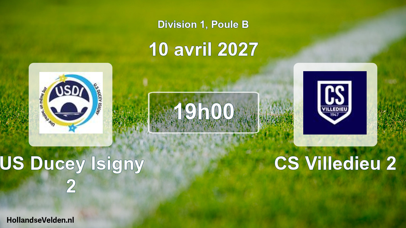 Match programmé: US Ducey Isigny 2 - CS Villedieu 2 (10 avril 2027)