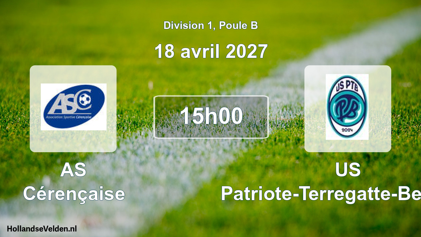 Match programmé: AS Cérençaise - US Patriote-Terregatte-Beuvron (18 avril 2027)
