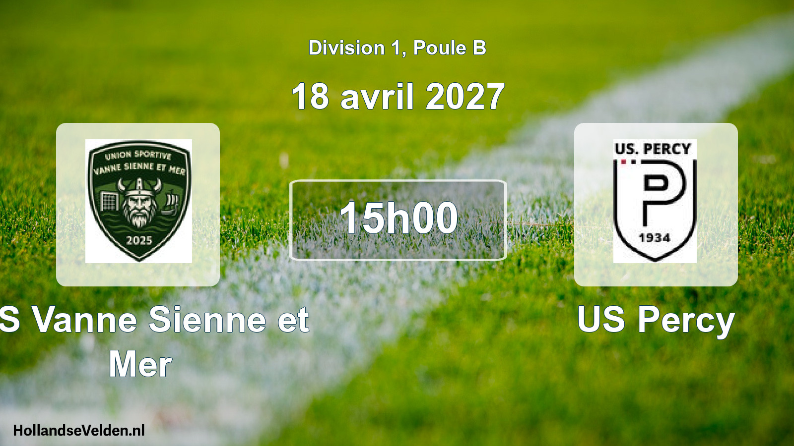 Match programmé: US Vanne Sienne et Mer - US Percy (18 avril 2027)