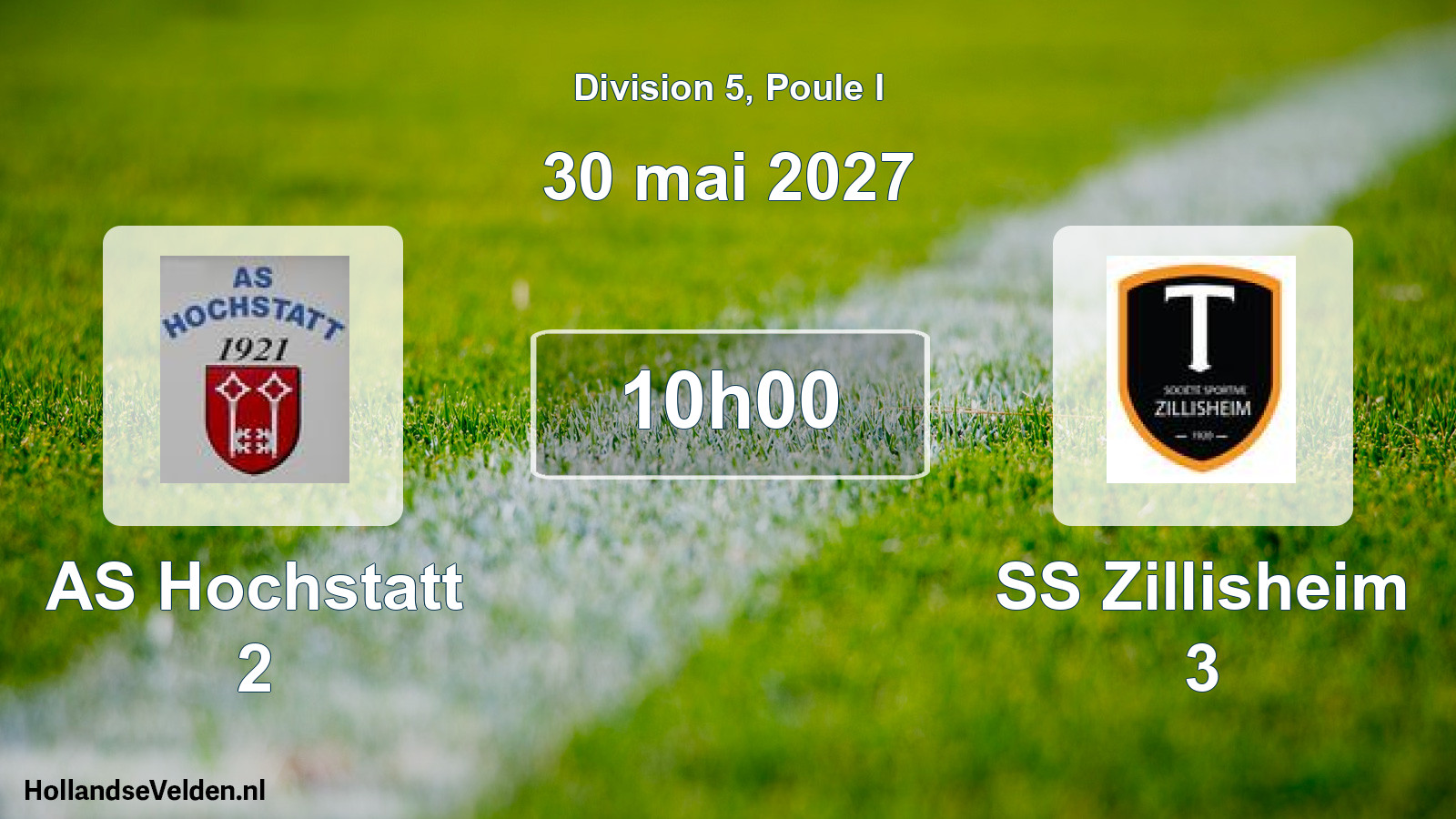 Match programmé: AS Hochstatt 2 - SS Zillisheim 3 (30 mai 2027)