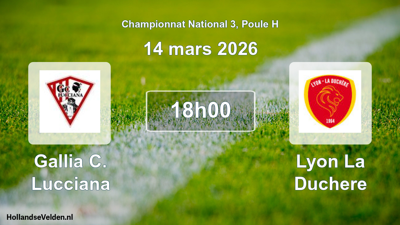 Scheduled Match: Gallia C. Lucciana - Lyon La Duchere (14 March 2026)