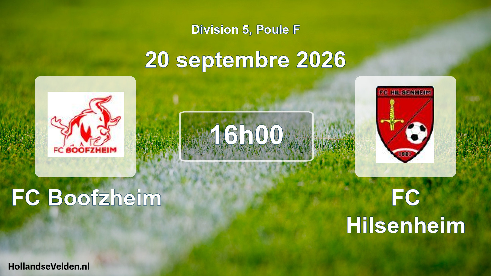 Scheduled Match: FC Boofzheim - FC Hilsenheim (20 September 2026)