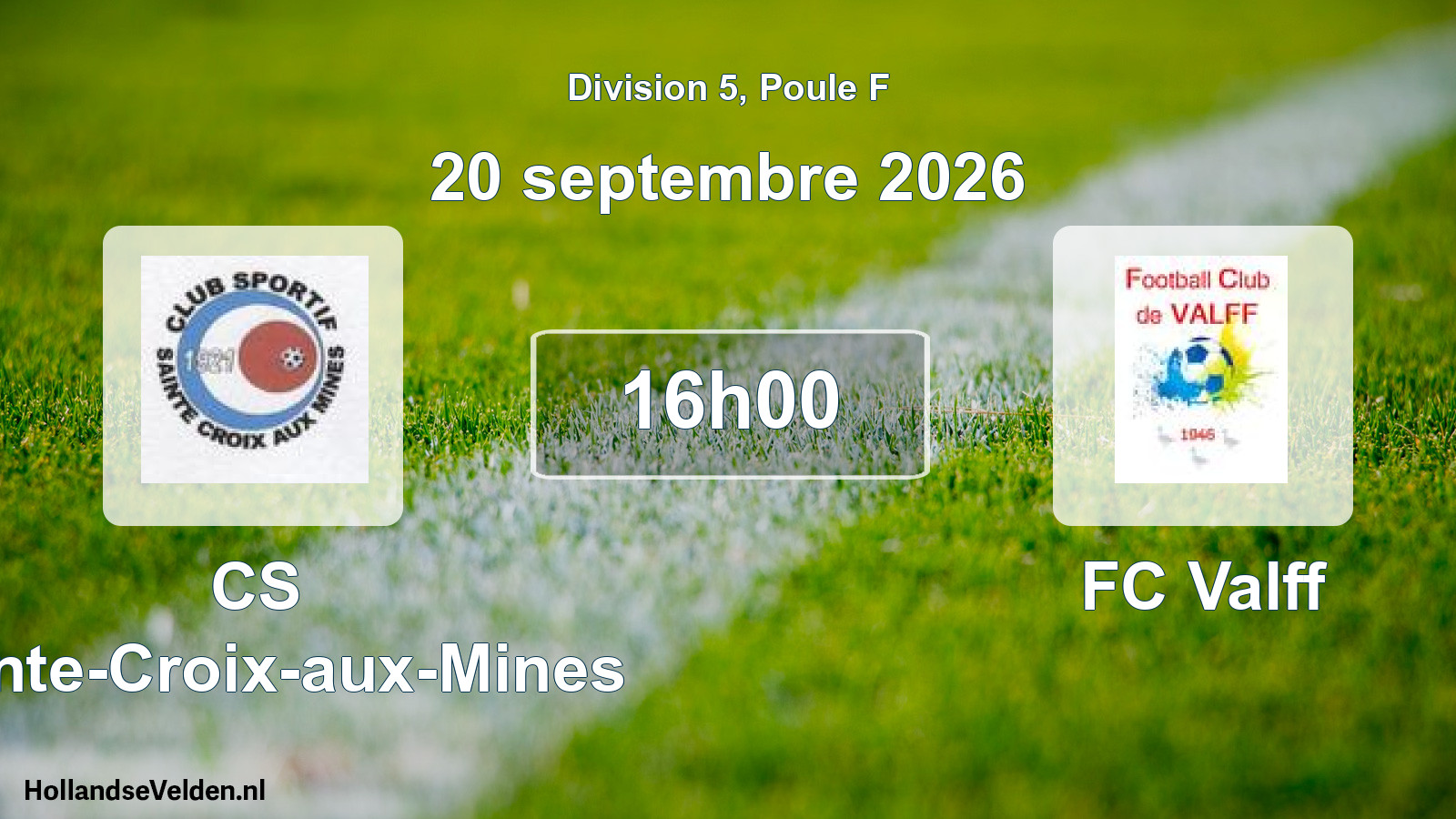 Scheduled Match: CS Sainte-Croix-aux-Mines - FC Valff (20 September 2026)