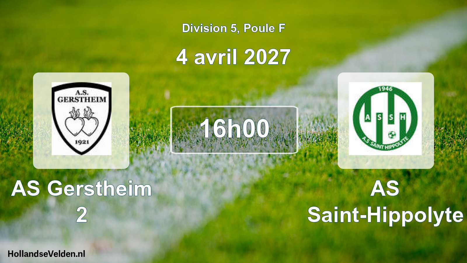 Scheduled Match: AS Gerstheim 2 - AS Saint-Hippolyte (4 April 2027)