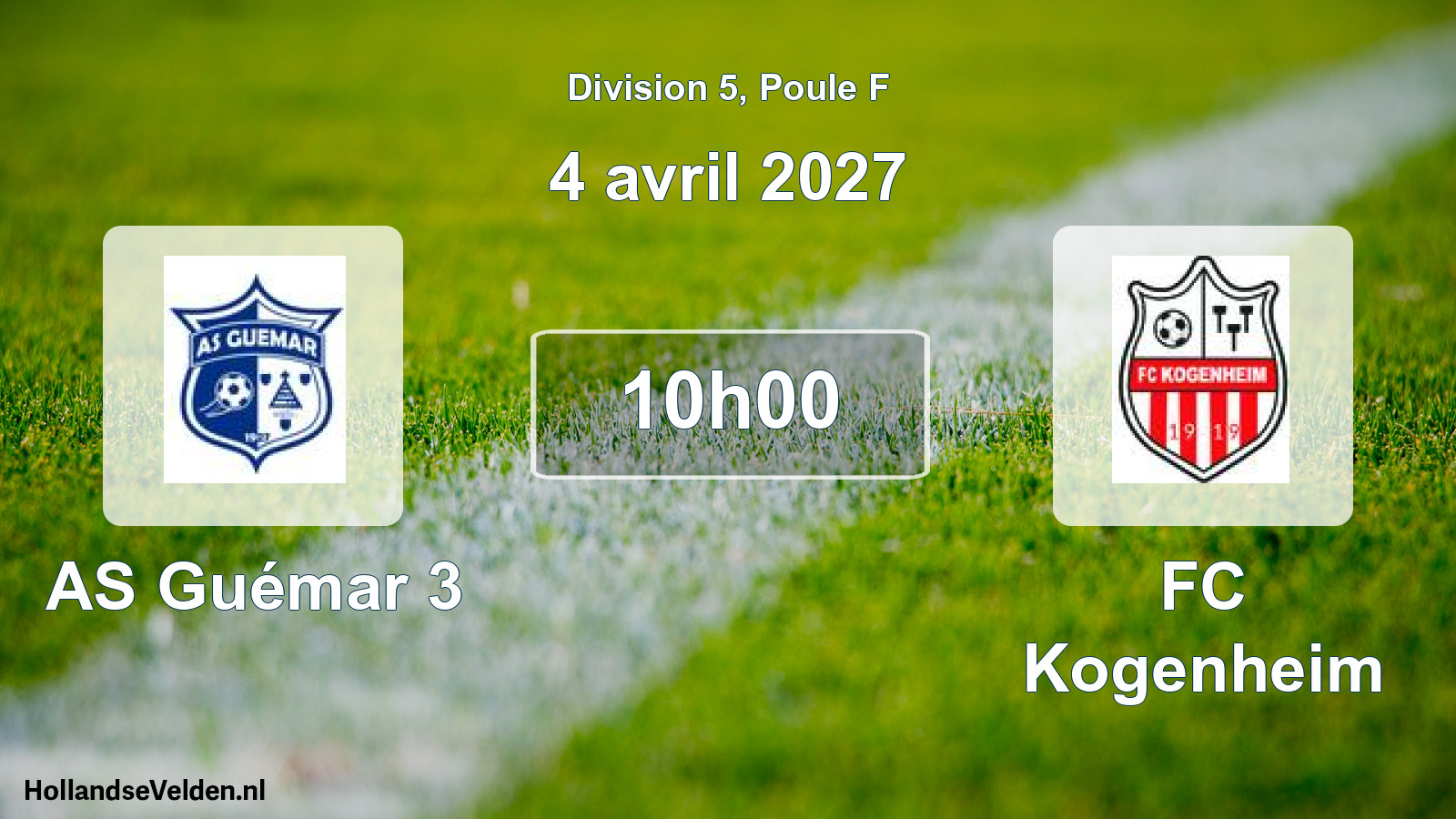 Scheduled Match: AS Guémar 3 - FC Kogenheim (4 April 2027)