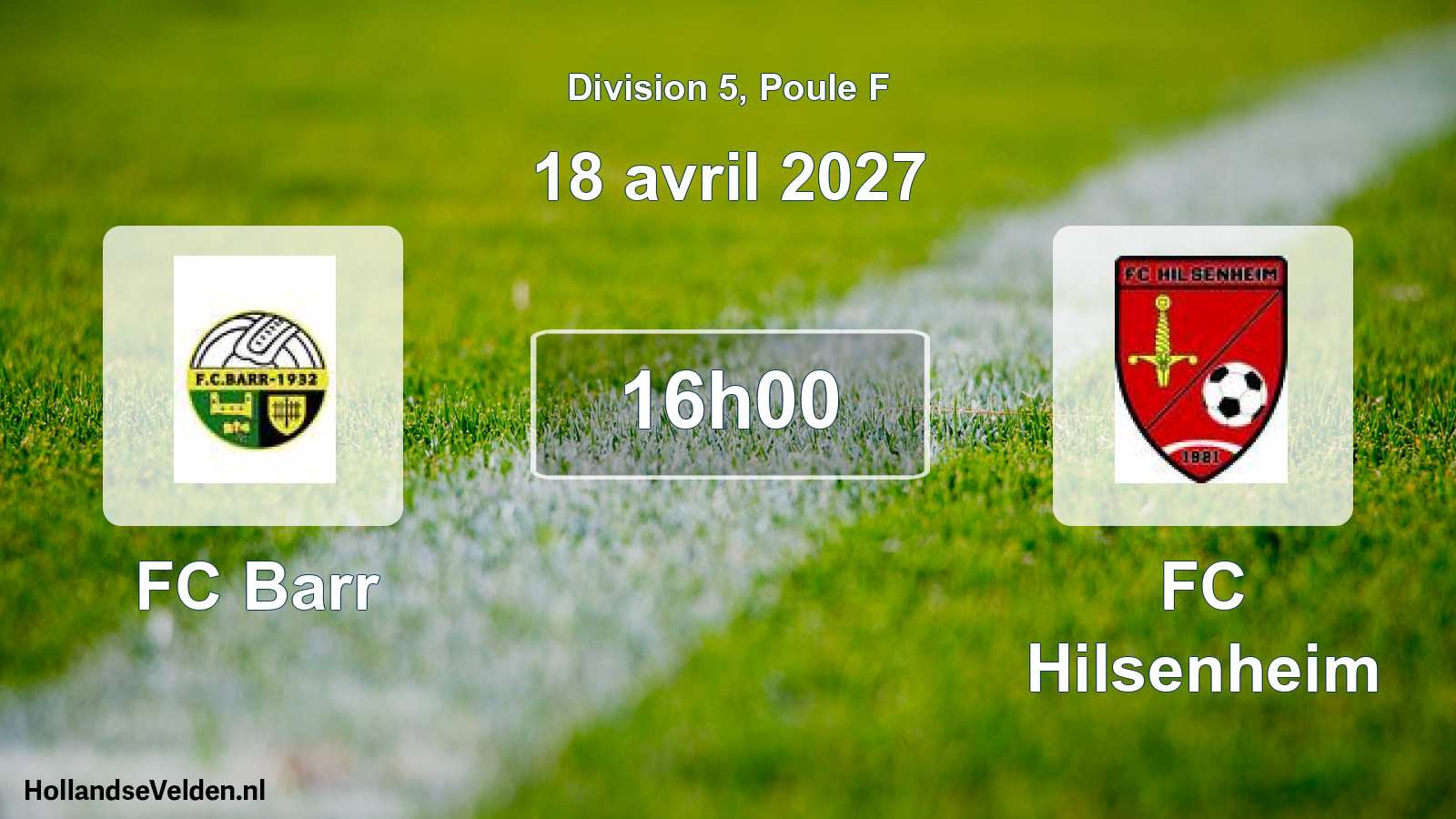 Scheduled Match: FC Barr - FC Hilsenheim (18 April 2027)