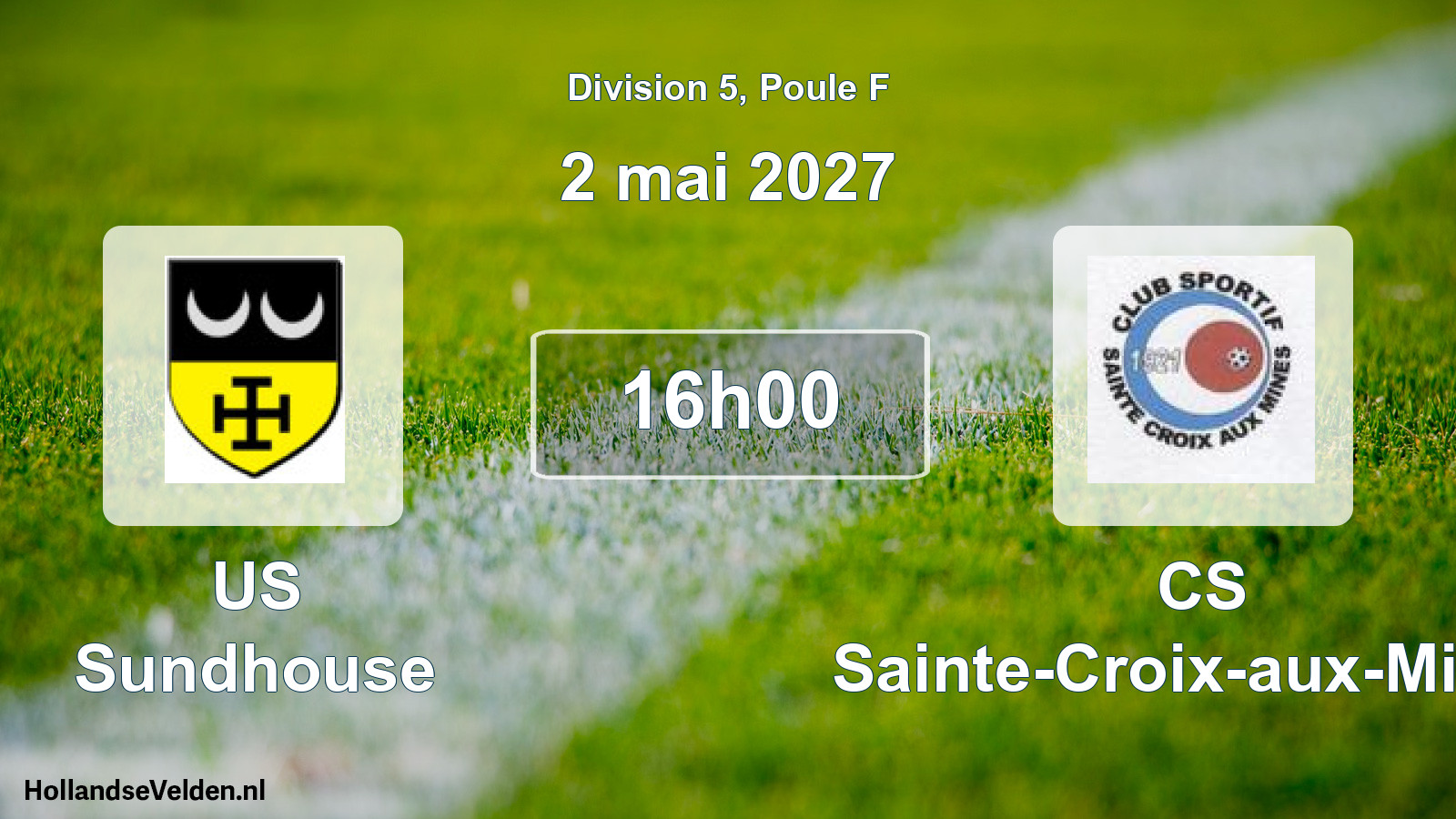 Match programmé: US Sundhouse - CS Sainte-Croix-aux-Mines (2 mai 2027)