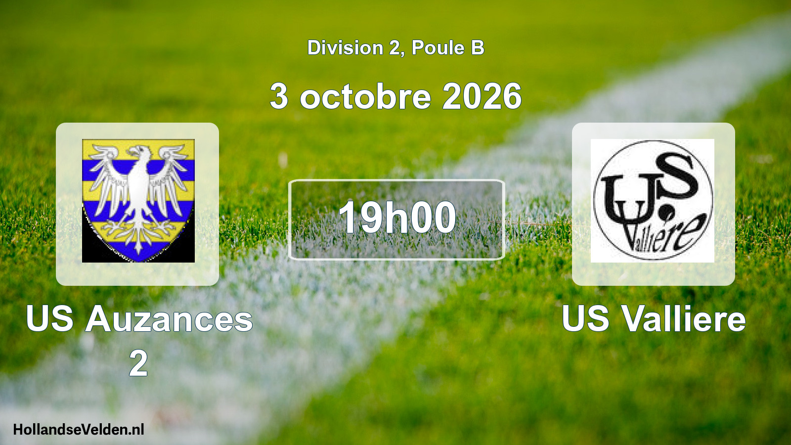 Match programmé: US Auzances 2 - US Valliere (3 octobre 2026)