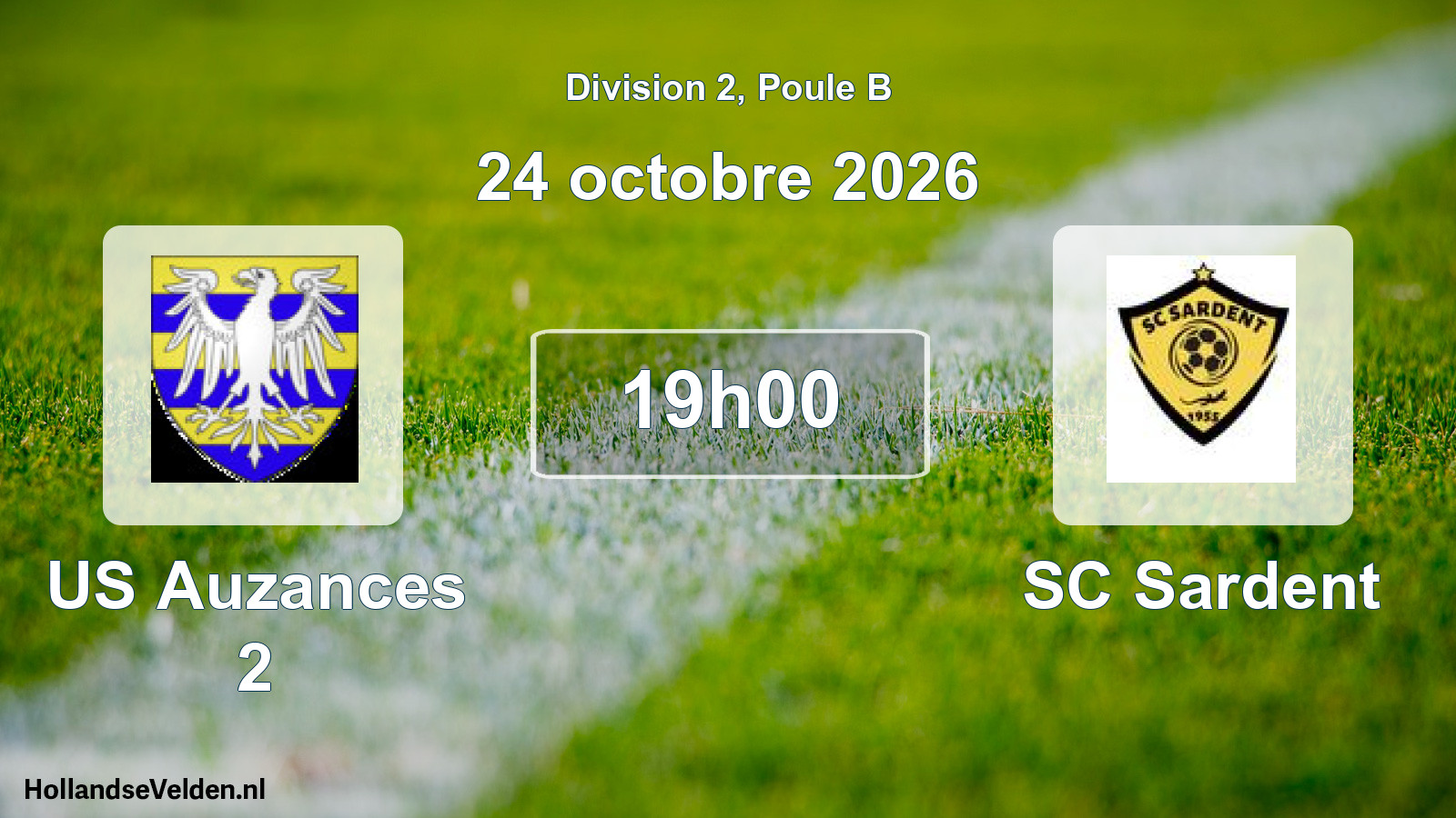 Match programmé: US Auzances 2 - SC Sardent (24 octobre 2026)