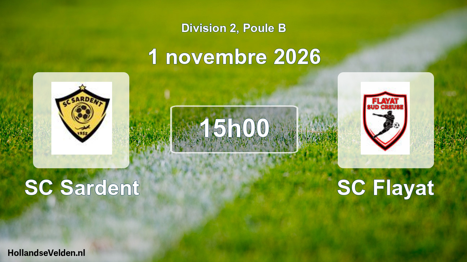 Match programmé: SC Sardent - SC Flayat (1 novembre 2026)