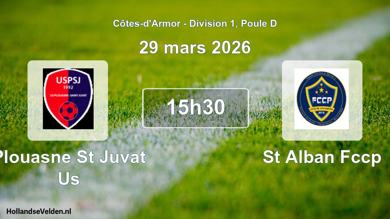 Geplande wedstrijd: Plouasne St Juvat Us - St Alban Fccp (29 maart 2026)