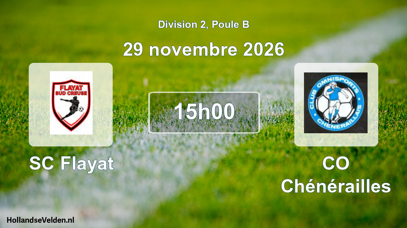 Scheduled Match: SC Flayat - CO Chénérailles (29 November 2026)